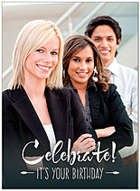 Select a verse or write your own. Celebrate Photo Birthday Card D8085U-V